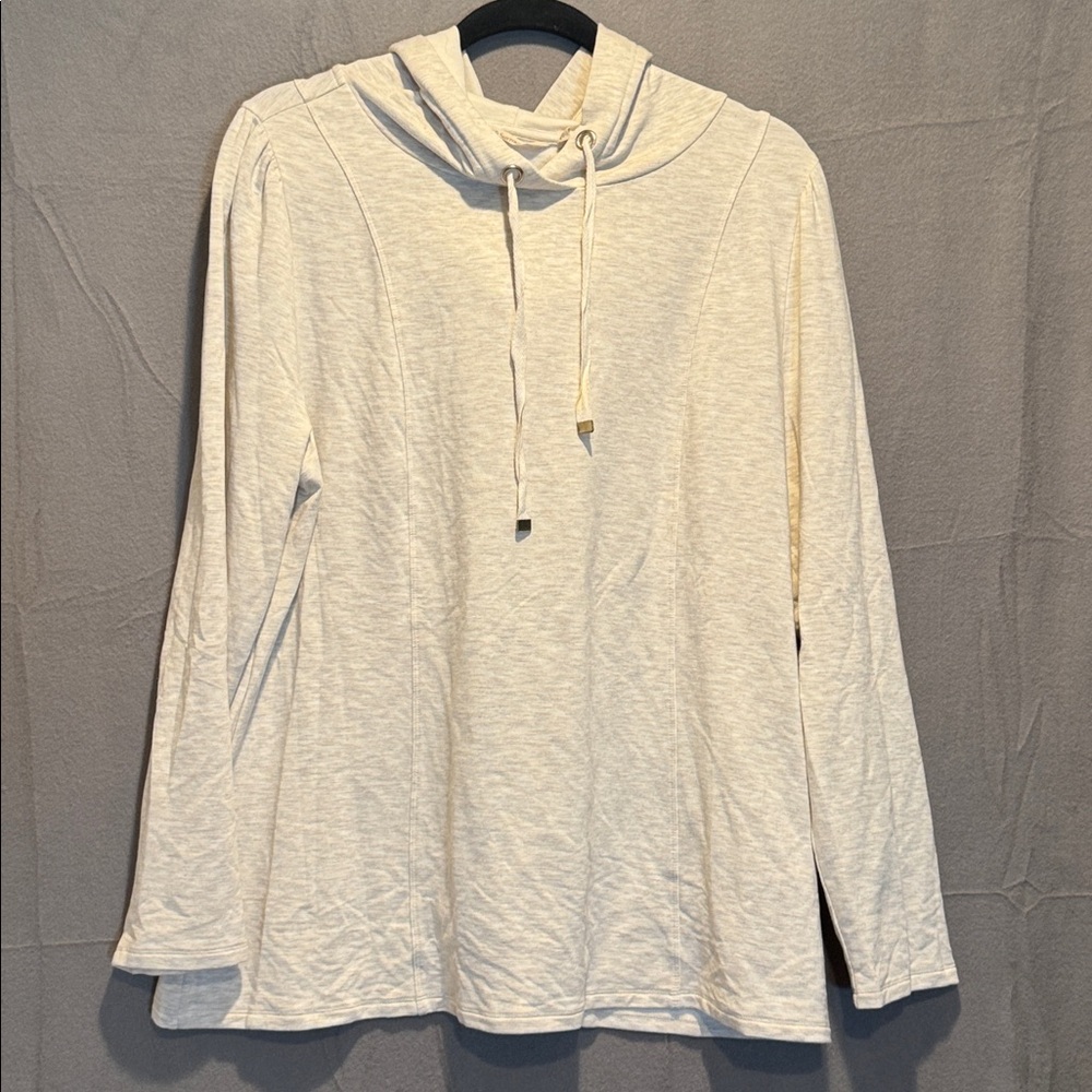 Soft Surroundings Light Beige Hooded Top